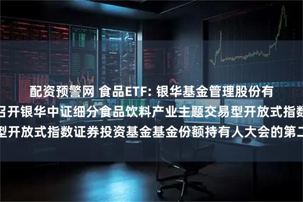 配资预警网 食品ETF: 银华基金管理股份有限公司关于以通讯方式召开银华中证细分食品饮料产业主题交易型开放式指数证券投资基金基金份额持有人大会的第二次提示性公告