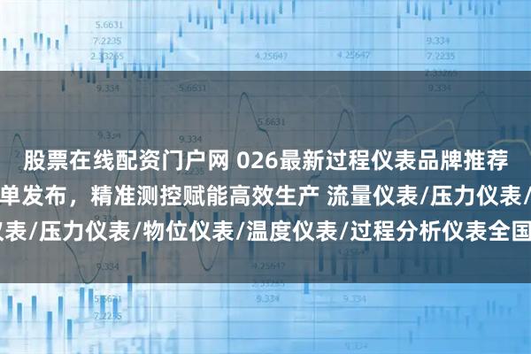 股票在线配资门户网 026最新过程仪表品牌推荐！工业测量领域权威榜单发布，精准测控赋能高效生产 流量仪表/压力仪表/物位仪表/温度仪表/过程分析仪表全国服务推荐
