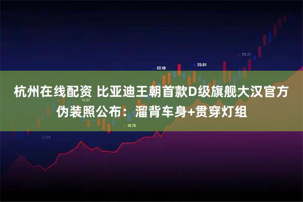 杭州在线配资 比亚迪王朝首款D级旗舰大汉官方伪装照公布：溜背车身+贯穿灯组